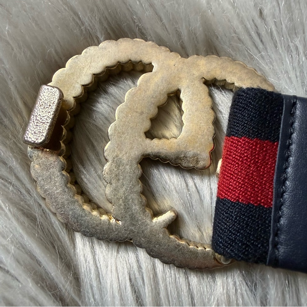 GUCCI Canvas Torchon Double G Web Belt Size 90 - Picture 6 of 12